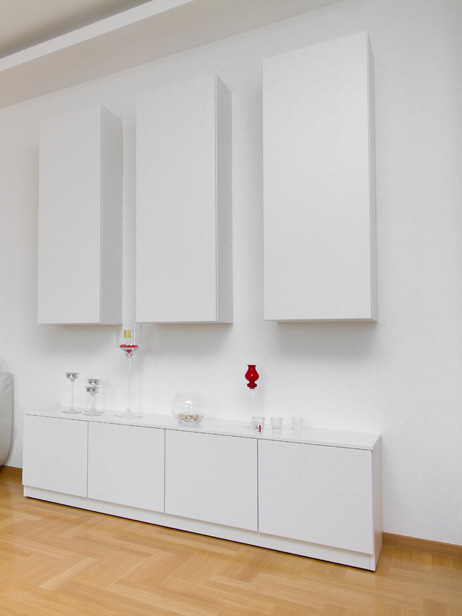 Moderna dnevna soba, kao centralno mjesto stana. Izrada po mjeri.