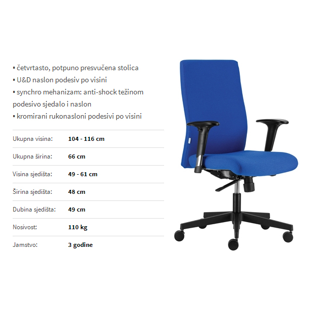 Uredska stolica Boston basic