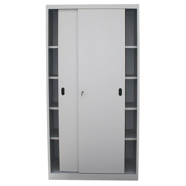 Metalno arhivski ormar s kliznim vratima, dimenzije 195x120.